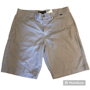 Travis Mathew Golf Shorts Mens 36 Blue Micro Stripe Active Stretch